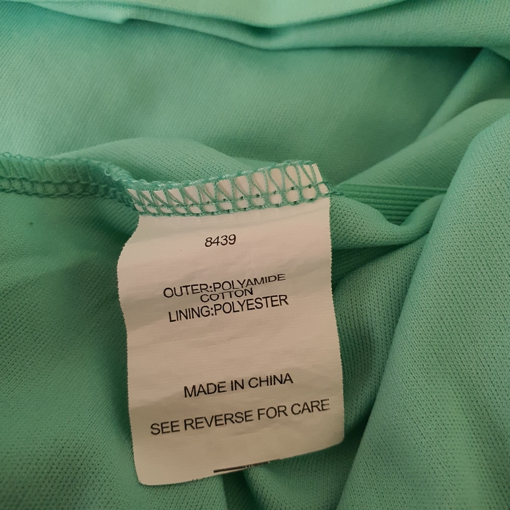 Living Doll Mint Green Embroidered Lace Dress Size 12 - Picture 7 of 8